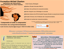 Tablet Screenshot of michel-chanton-ethologiste.com